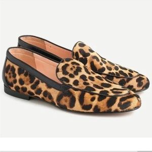 J. Crew Cecile smoking slippers in calf hair